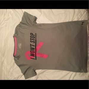 Under Armour breast cancer awareness shirt